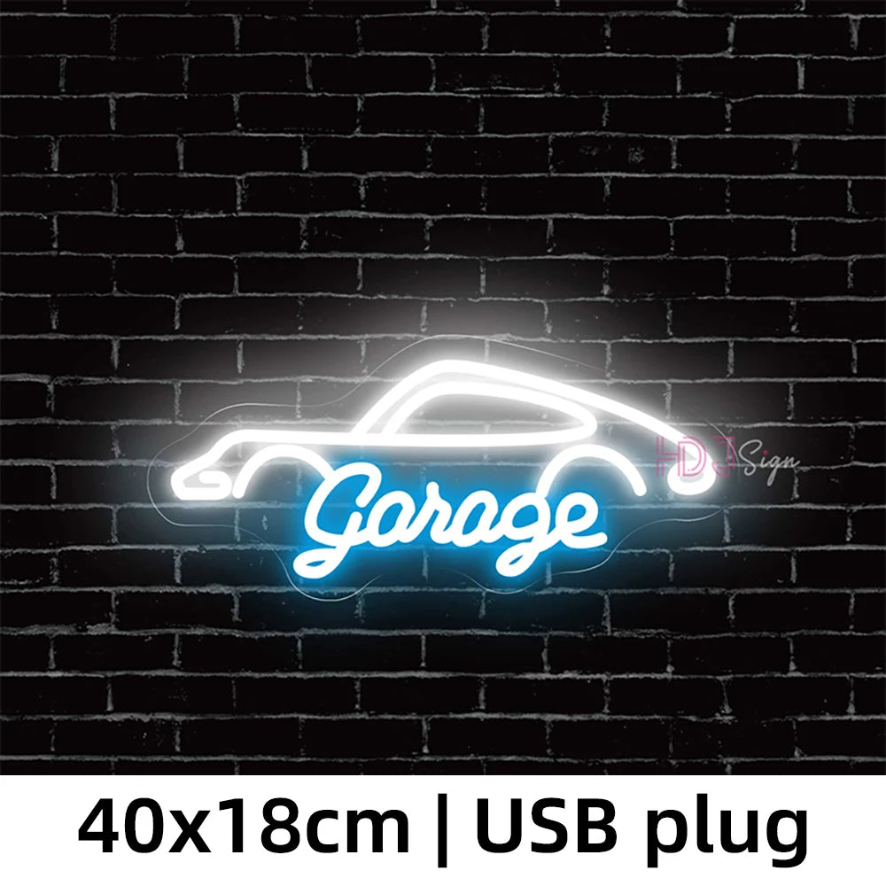 Garage Neon Led Sign Light Auto Repair Shop Car Check Engine LED Neon Sign Game Room Decor Wall Bar Workshop Neon Lights Lamp
