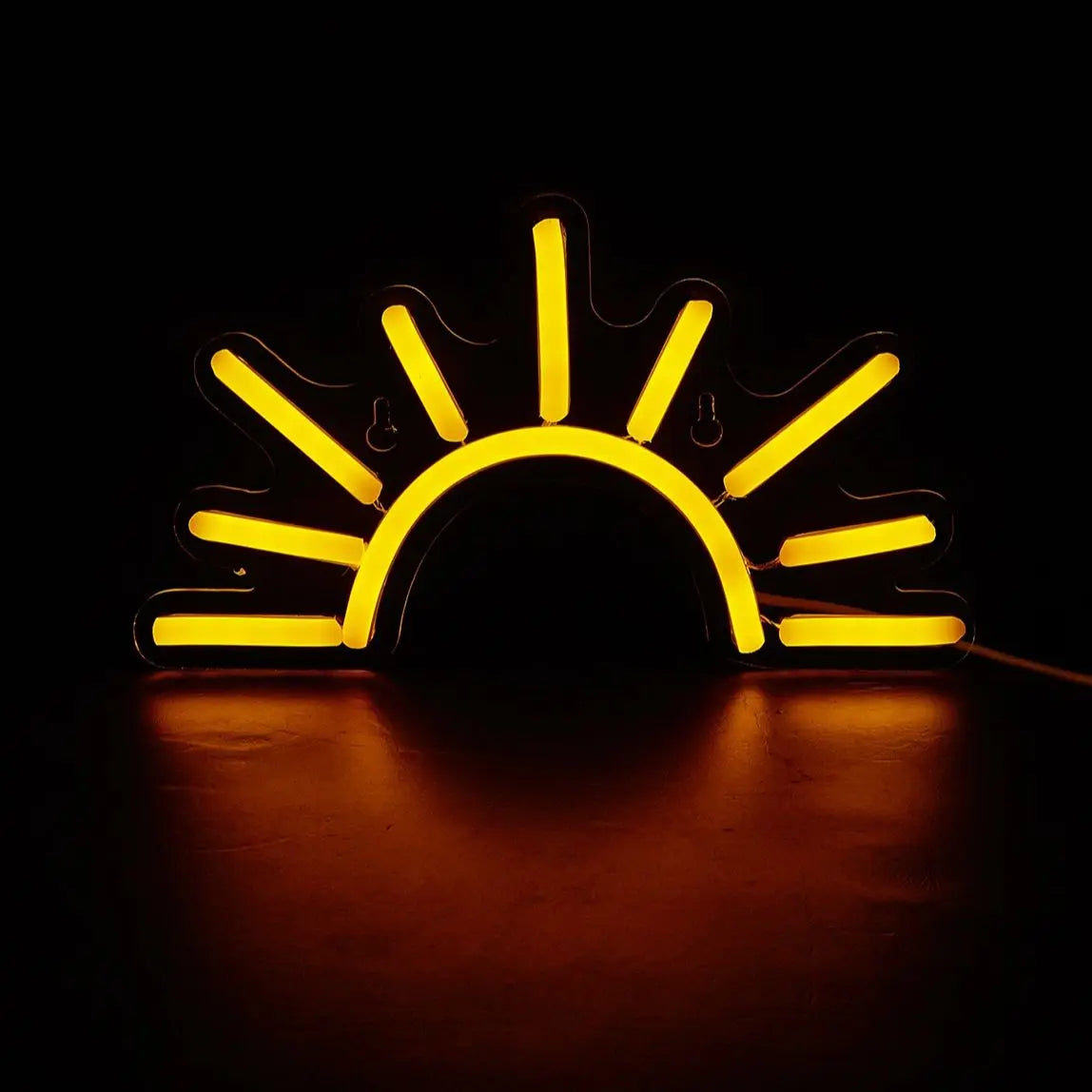 Chi-Buy 1PC Sunrise Shape LED Neon Sign USB Powered Wall Decoration Neon Light Signs Suitable for Party, Wedding